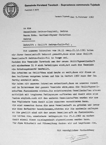 ... und ein weiterer Versuch - diesmal in Deutsch - vom 9.2.1962
