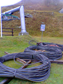 Das demontierte Seil - ein trauriger Anblick... 5. November 2005
