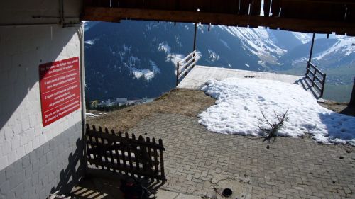 Aussicht vom Ort, wo die Rollen liegen
