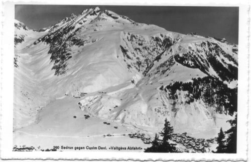 Postkarte aus der Zeit vor den Skiliften (ca. 1940er-Jahre)
