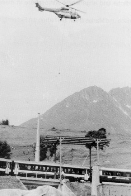 Sommer 1994: Bau der Sesselbahn (Jahresbericht Bergbahnen 1993/94)
