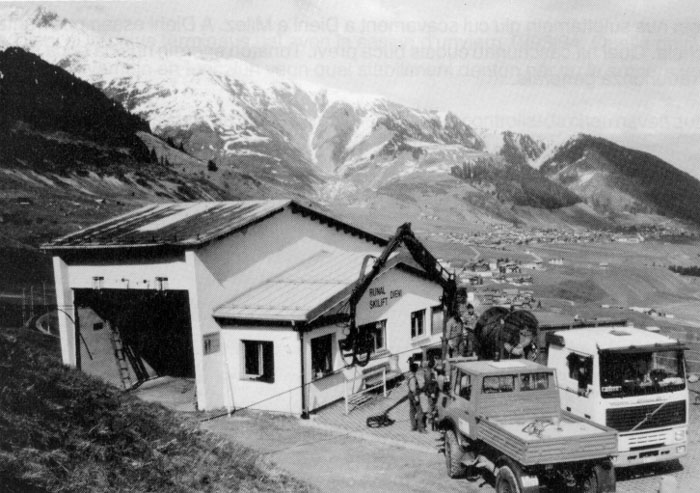 Demontage des Liftes, Sommer 1994 (Jahresbericht Bergbahnen 1993/94)

