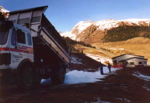 18. Februar 1993, Dieni: Höchste Zeit, dass hier eine Sesselbahn hinkommt...
