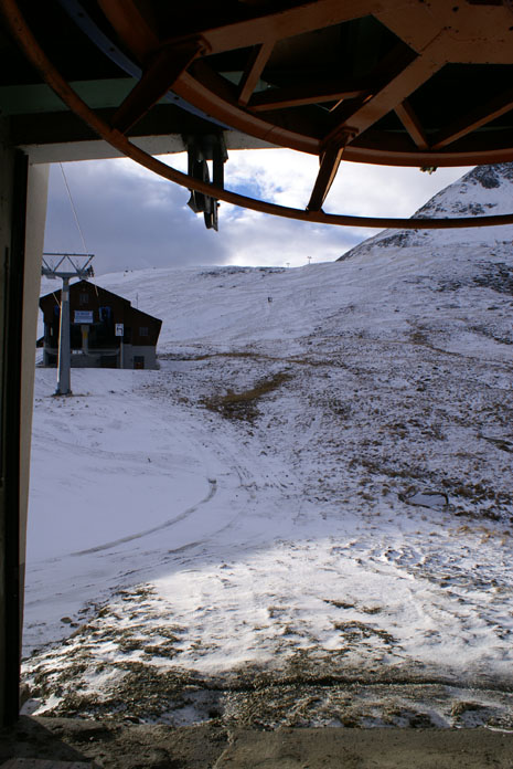 November 2006: Alte Strecke, im Hintergrund die neue Sesselbahn Mulinatsch
