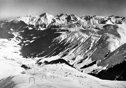 Postkarte Cuolm Val, vermutlich ca. 1965 (Service aérien Perrochet Lausanne, C45, GR 488)
