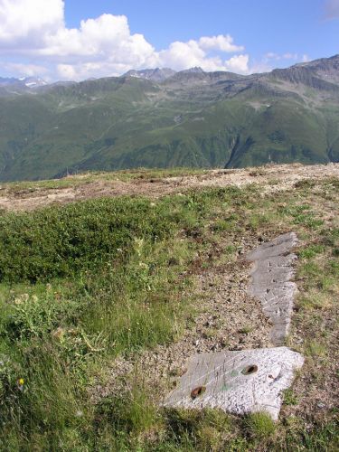 Unbekannte Betonierung bei der Bergstation, Juli 2006
