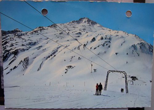 Postkarte "Oberalppass (2044m ü.M.) mit Piz Badus, Gasthaus Passhöhe-Hospiz, Fam. Soliva Oberalp (Grb.), Tel. 086 / 7 71 16 - 2048 m.ü.M." (Rud. Suter, Oberrieden-Zch., Nr. 16365) - Archiv Talstation Skilift Alpsu
