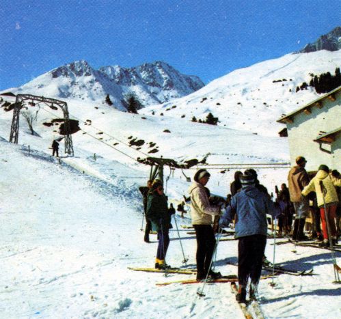 Talstation Dieni, Detail aus dem Sedruner Prospekt, ca. 1968
