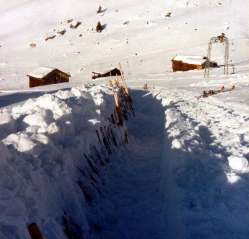 Lawine in Valtgeva, 1980
