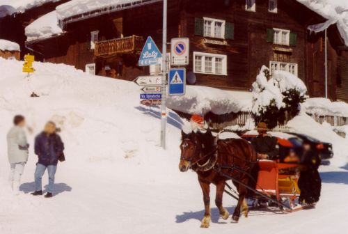 24. Februar 1999, Schneerekord Sedrun (Alle Bilder vom Februar 1999 aus Sedrun und Cungieri: Archiv Gion bearth)
