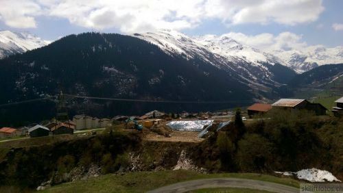 Baustelle Talstation Seilbahn Sedrun - Cungieri - Cuolm da Vi, 4. Mai 2018
