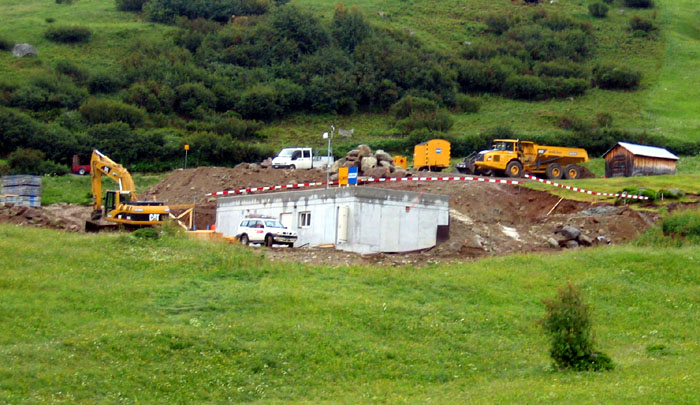 Stand Talstation am 7. Juli 2006 - Foto: Bergbahnen Sedrun
