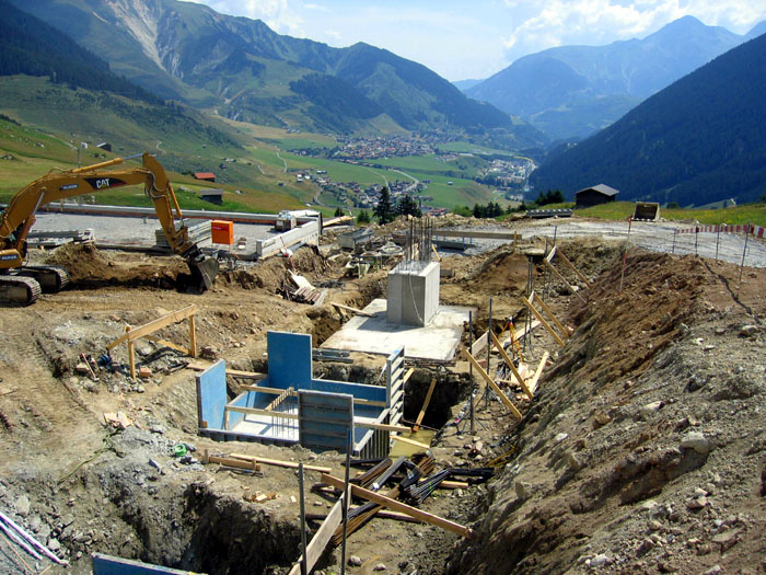 Talstation, 12. Juli 2006 - Foto: Bergbahnen Sedrun
