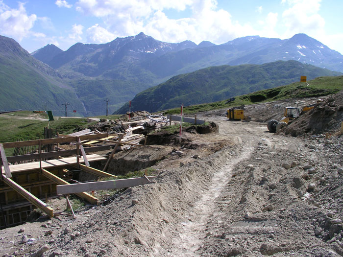 Bei der zukünftigen Bergstation, 16. Juli 2006
