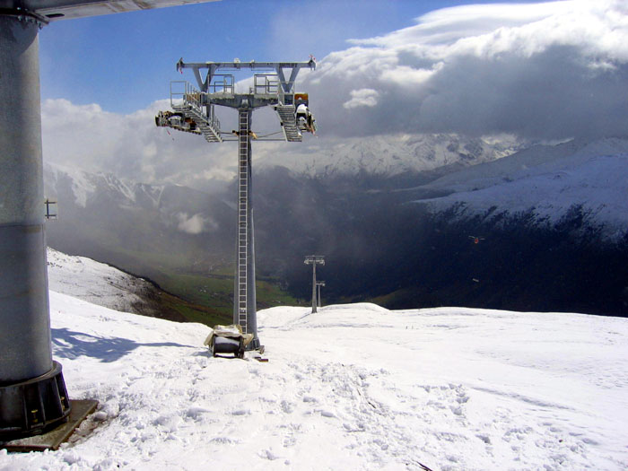 30. August bei der Bergstation - so könnte es dereinst aussehen da oben im Winter... Foto: Bergbahnen Sedrun
