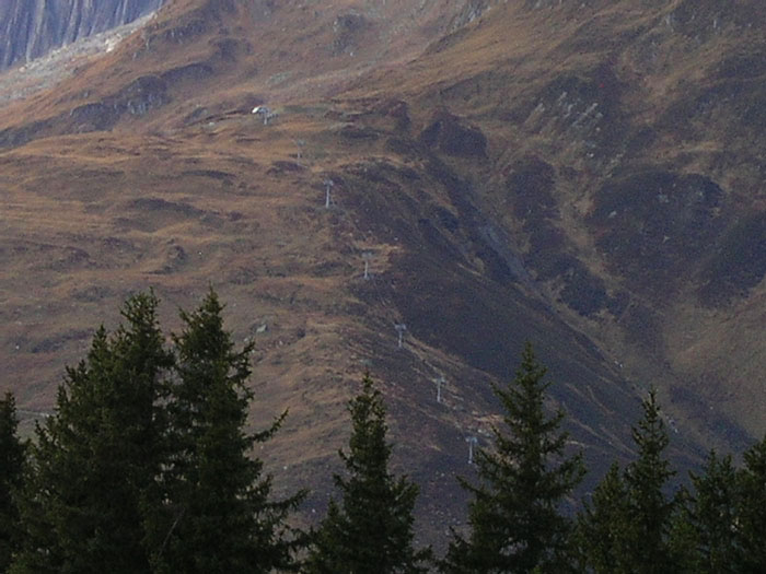 Oberer Teil der Strecke, 21. Oktober 2006 (vom Tgom aus)
