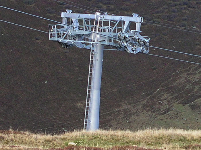 Stütze 11 mit Wechsellastbatterien
