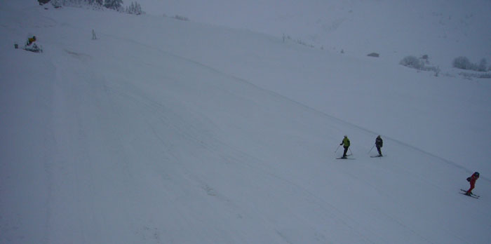 Über Nacht hats 35cm geschneit im Dorf - vorher wars grün und regnerisch... Glück gehabt!
