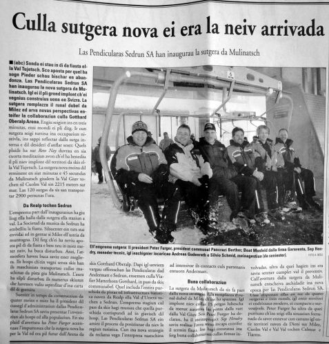 Beitrag zur Eröffnung in der "Quotidiana" vom 11.12.2006
