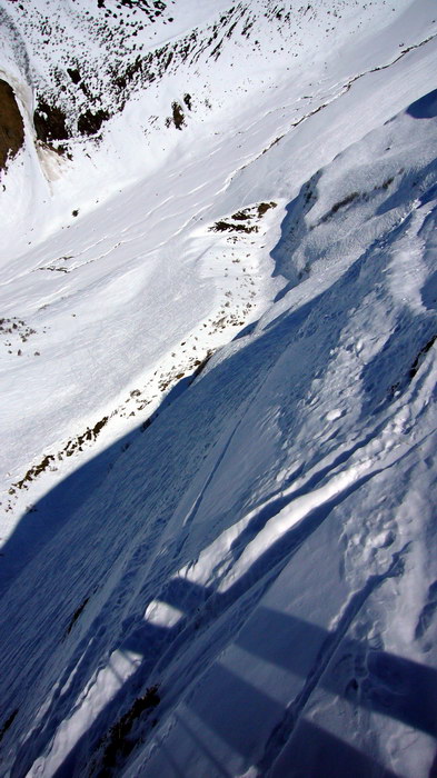 Steilhänge nach Guiv, Mitte Februar 2008
