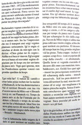 Kritik an der Pistenführung (Tuatschina Nr. 4 vom 16.2.2007)
