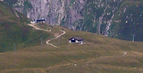 Vom Aufstieg zum Lai da Tuma im Juli 2007: Bergstationen Coulm Val der SB Val Val, SB Mulinatsch und SL Tegia Gronda
