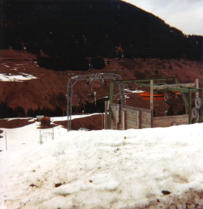 Bergstation Surrein-Lift, März 1983
