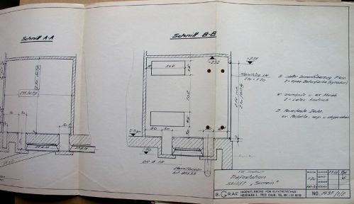 Plan "Trafostation Skilift Surrein", EW Sedrun, 7.7.1966, Übersicht
