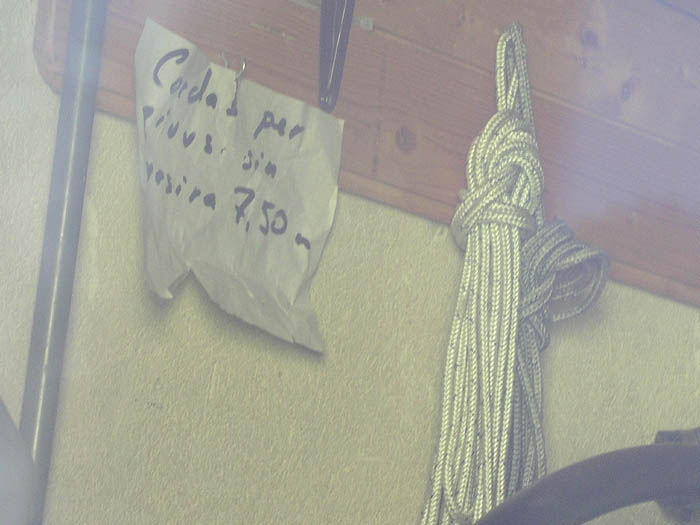 Gehänge mit 7.5m Seillänge
