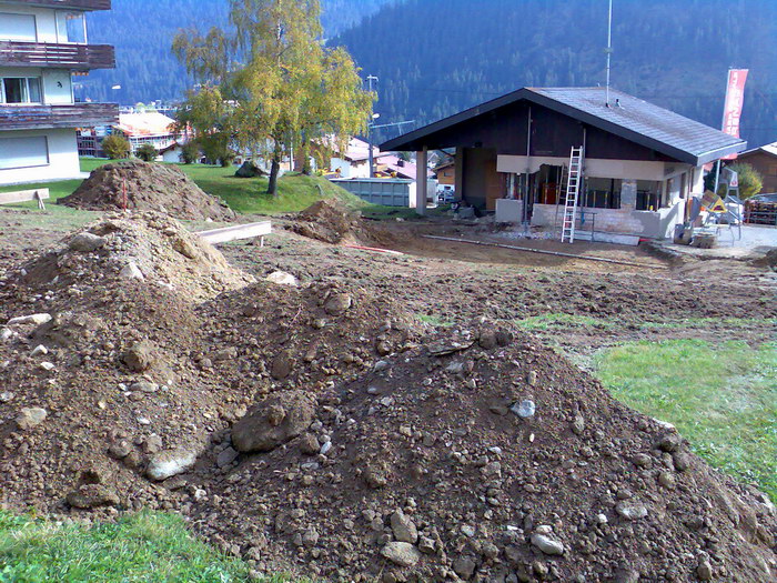 Umbau bei der Talstation Valtgeva, Oktober 2007
