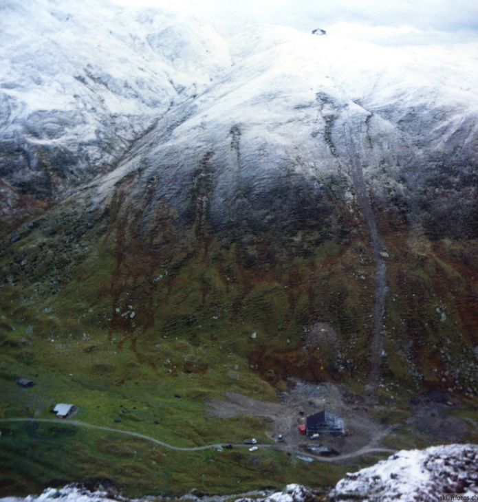 Bau der Sesselbahnen im Val Val, Herbst 1988 (Archiv Vitus Lutz)
