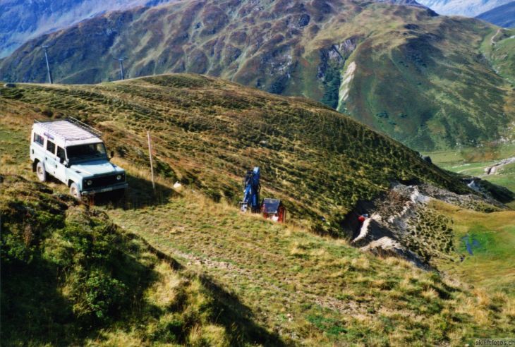 Bau Beschneiungsanlage, Sommer 2000
