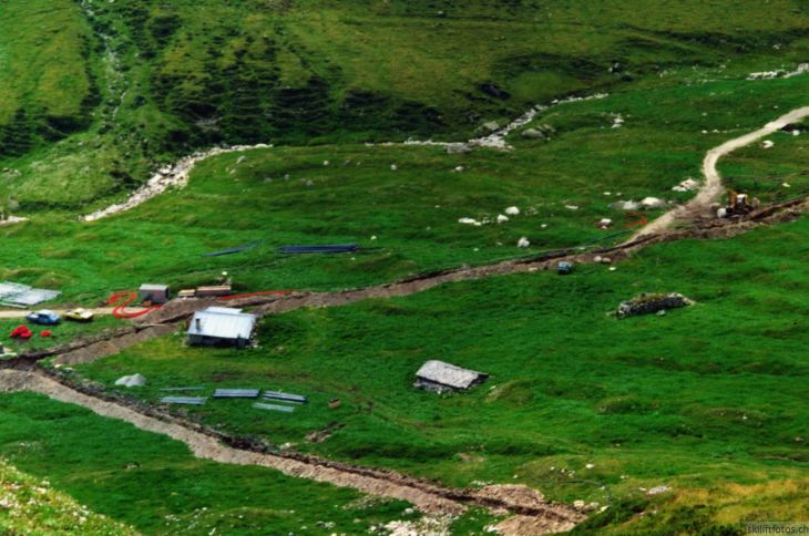 Bau Beschneiungsanlage, Sommer 2000
