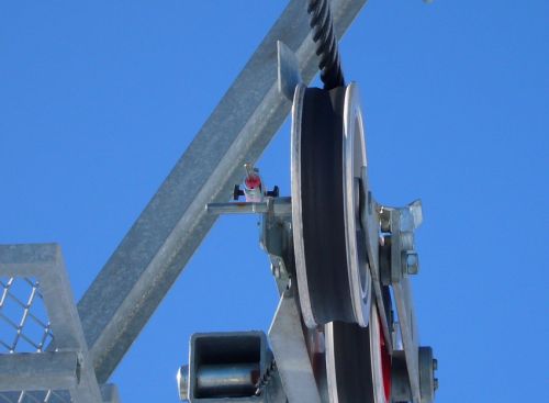 9. Februar 2008: Seilfänger an Rollenbatterie
