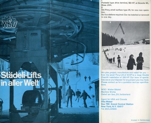 Der Sessellift von Brodie (falsch als "Broodie" geschrieben) in einem WSO-USA-Prospekt aus den später 1960ern (Quelle: [url=http://www.jacomet.ch/themen/skilift/album/thumbnails.php?album=196]Archiv WSO Oetwil[/url])
