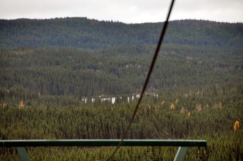 Aussicht in die unendlichen Wälder im Norden Québecs
