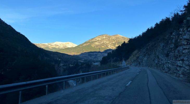 Anfahrt ins Val d'Allos, 31. Januar 2024
