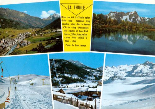 Postkarte La Thuile, Valle d'Aosta, gestempelt 1982 (Ediz. Dalla Mole)
