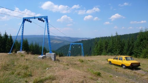 In den Karpaten: Rumänisches Skigebiet (Fotos eines Kollegen)
