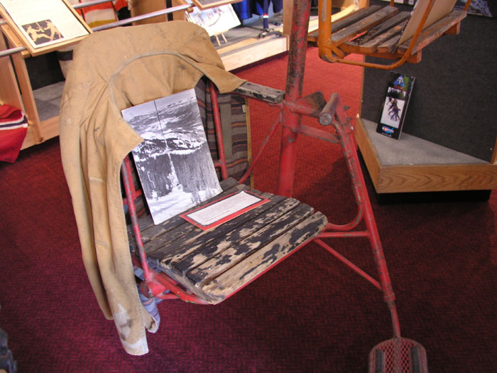 Colorado Ski Museum: Sessel aus der Anfangszeit
