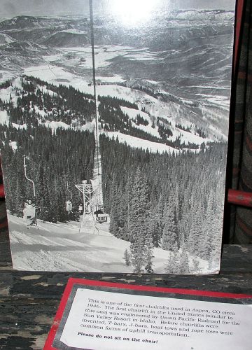 Colorado Ski Museum: Sessel aus der Anfangszeit
