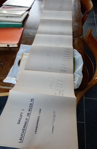 Längenprofil des Skiliftes Lauchernalp1 (Tebru 1964)

