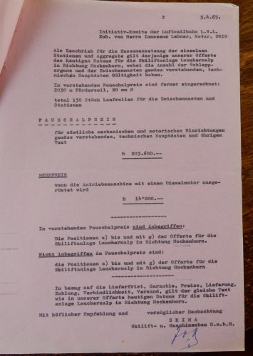 Skima-Offerte für den Skilift Lauchernalp vom 5.4.1963
