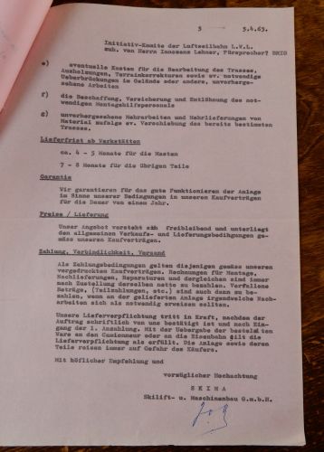 Skima-Offerte für einen Skilift "Lauchernalp in Richtung Hockenhorn" vom 5.4.1963

