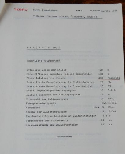 Offerte vom 1.6.1964 von Theo Brunner z.H. Notar Lehner, Variante 3
