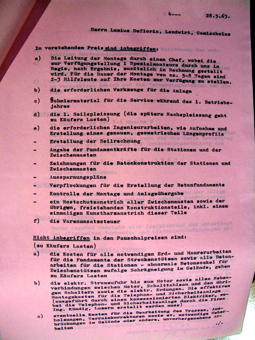 Den Planatsch-Skilift baute im Auftrag der Bergbahnen Sedrun schliesslich WSO im Jahre 1973.
