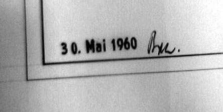 Unterschrift Brunners von 1960
