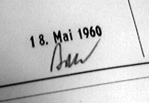 Unterschrift Brunners von 1960
