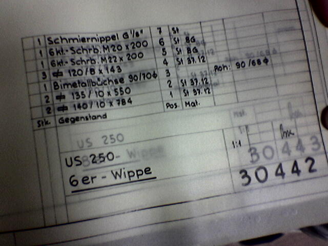 Undatiert, "US 250 6er-Wippe"
