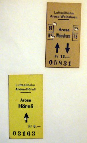 Einzalfahrten aufs Aroser Hörnli, März 1973
